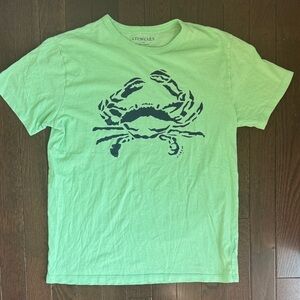 Crewcuts Green Tee with Navy Crab Design